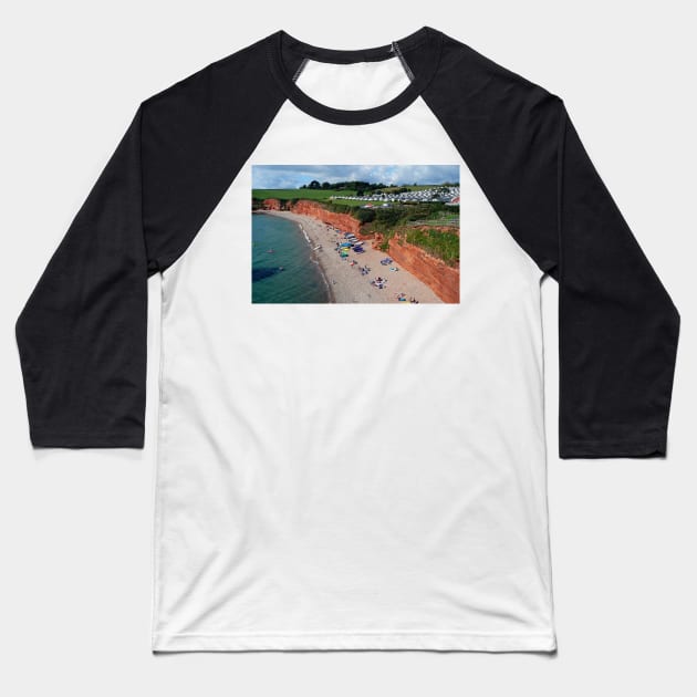 Ladram Bay Jurassic Coast Devon England Baseball T-Shirt by AndyEvansPhotos